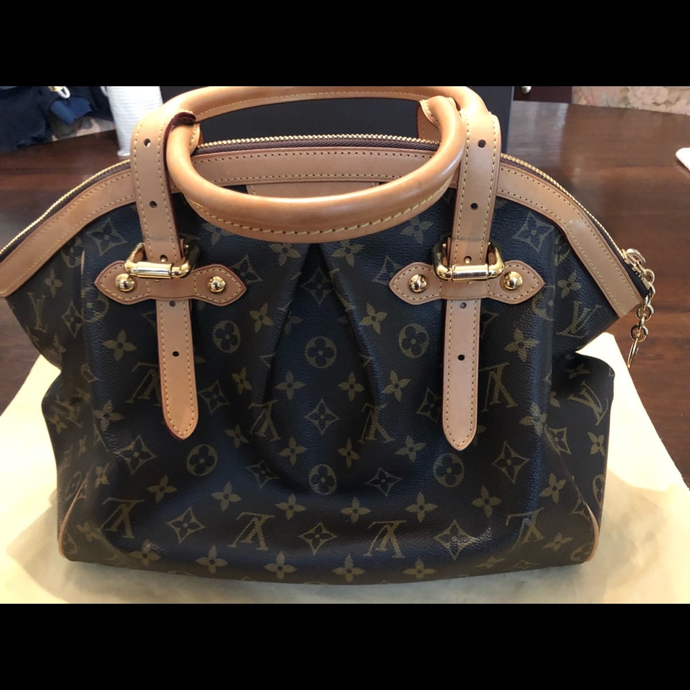 *ON SALE* Louis Vuitton TIVOLI GM Monogram Canvas Leather Brown Tan Shoulder Bag - Picture 3 of 16
